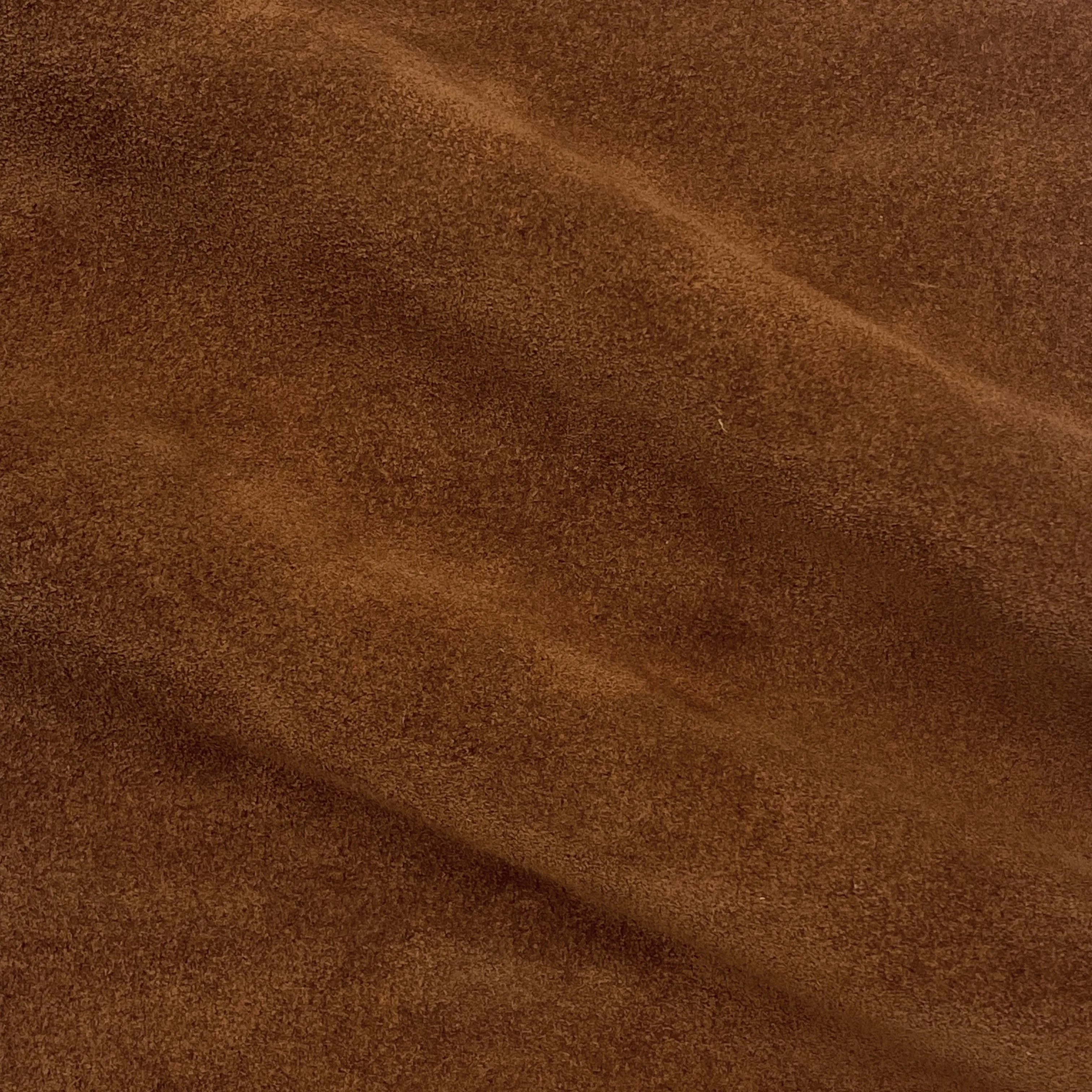 4oz (1.6mm) Cow Suede - Burnt Orange (per square foot)