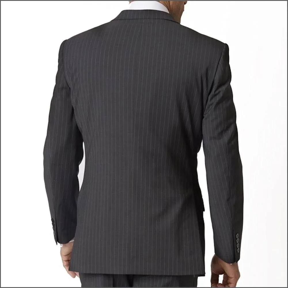 Brook Taverner Avalino Charcoal Pinstripe Suit--