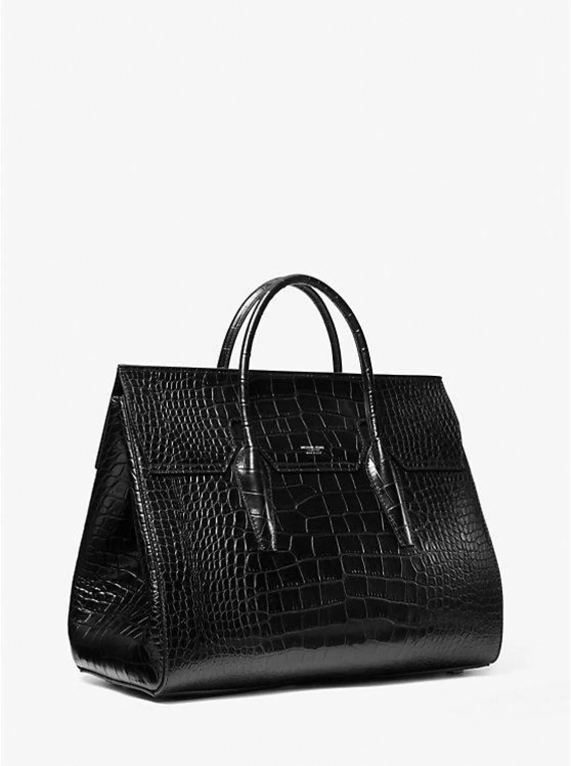 Campbell Crocodile Embossed Leather Weekender Bag