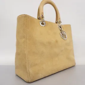 CHRISTIAN DIOR  Cannage/Lady Dior Tote Bag Women's Suede Tote Bag Beige