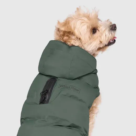 classic waterproof puffer - forest green