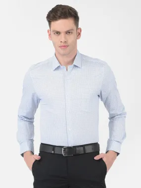 Cotton Light Blue Regular Fit Printed Shirts