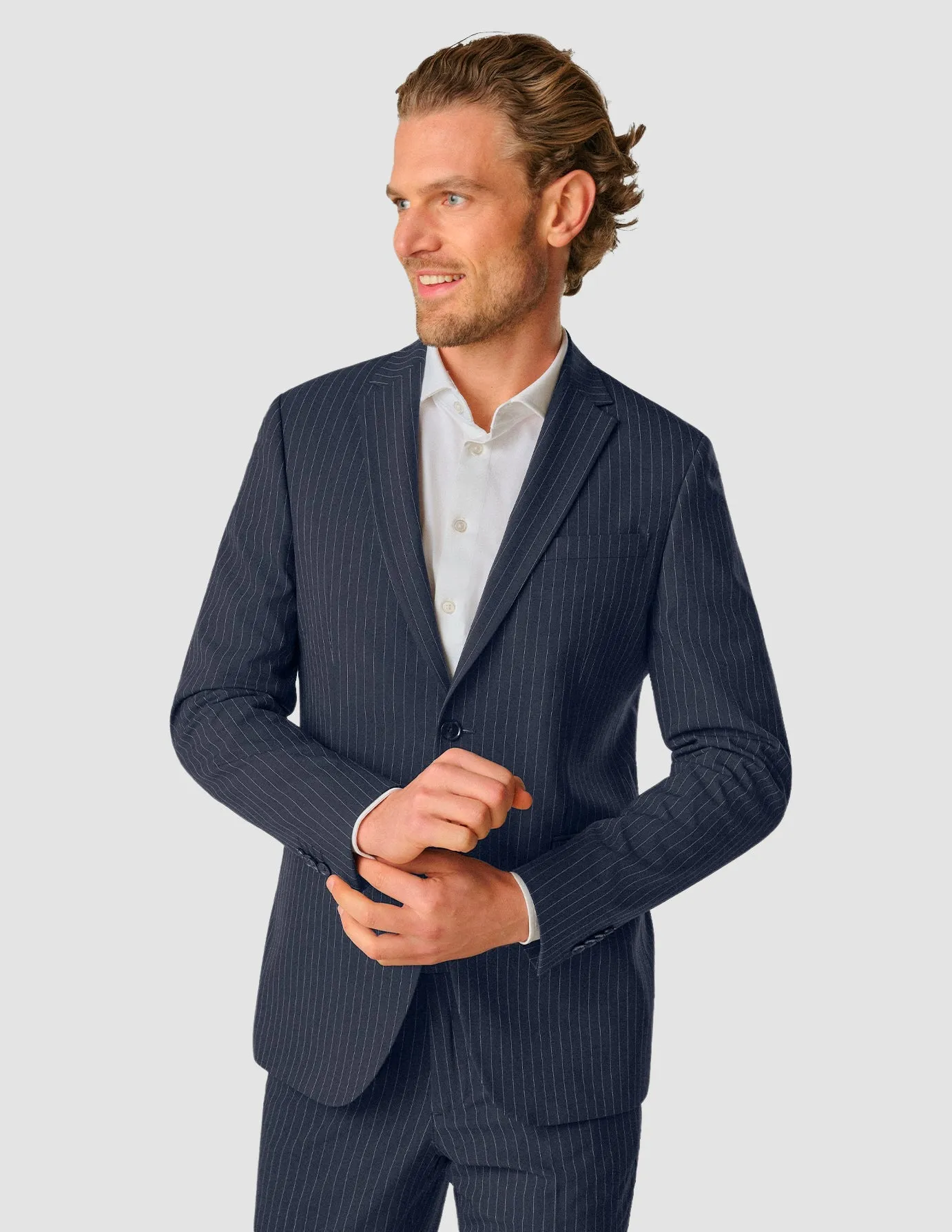 Essential Suit Navy Pinstripe