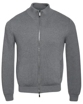 Grigio Knit Zip Bomber