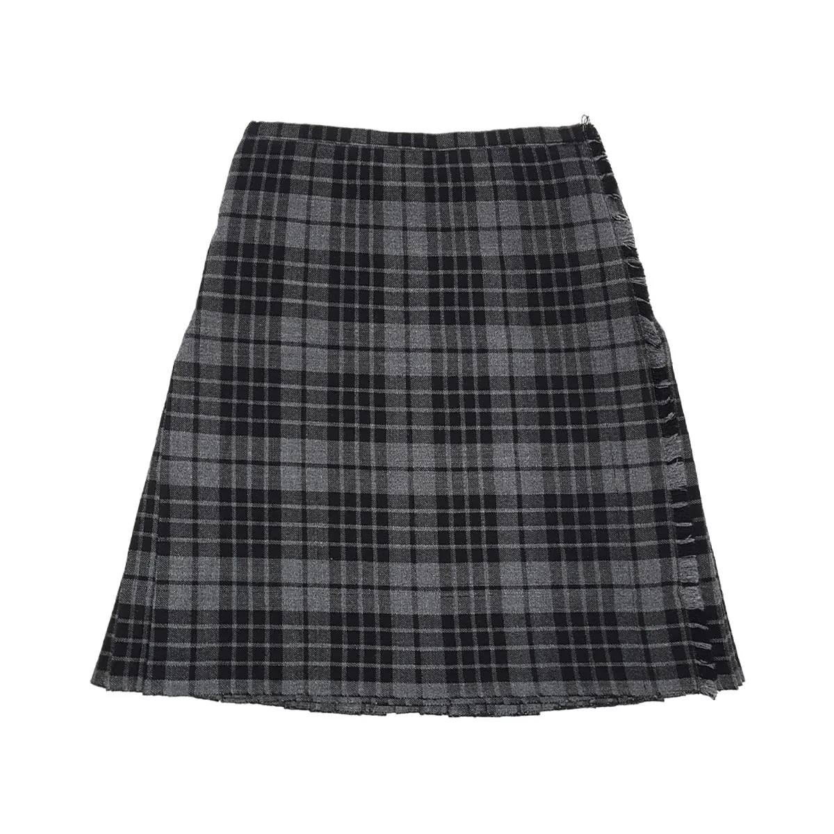 Ladies Tartan Kilt Pleated Plain Front