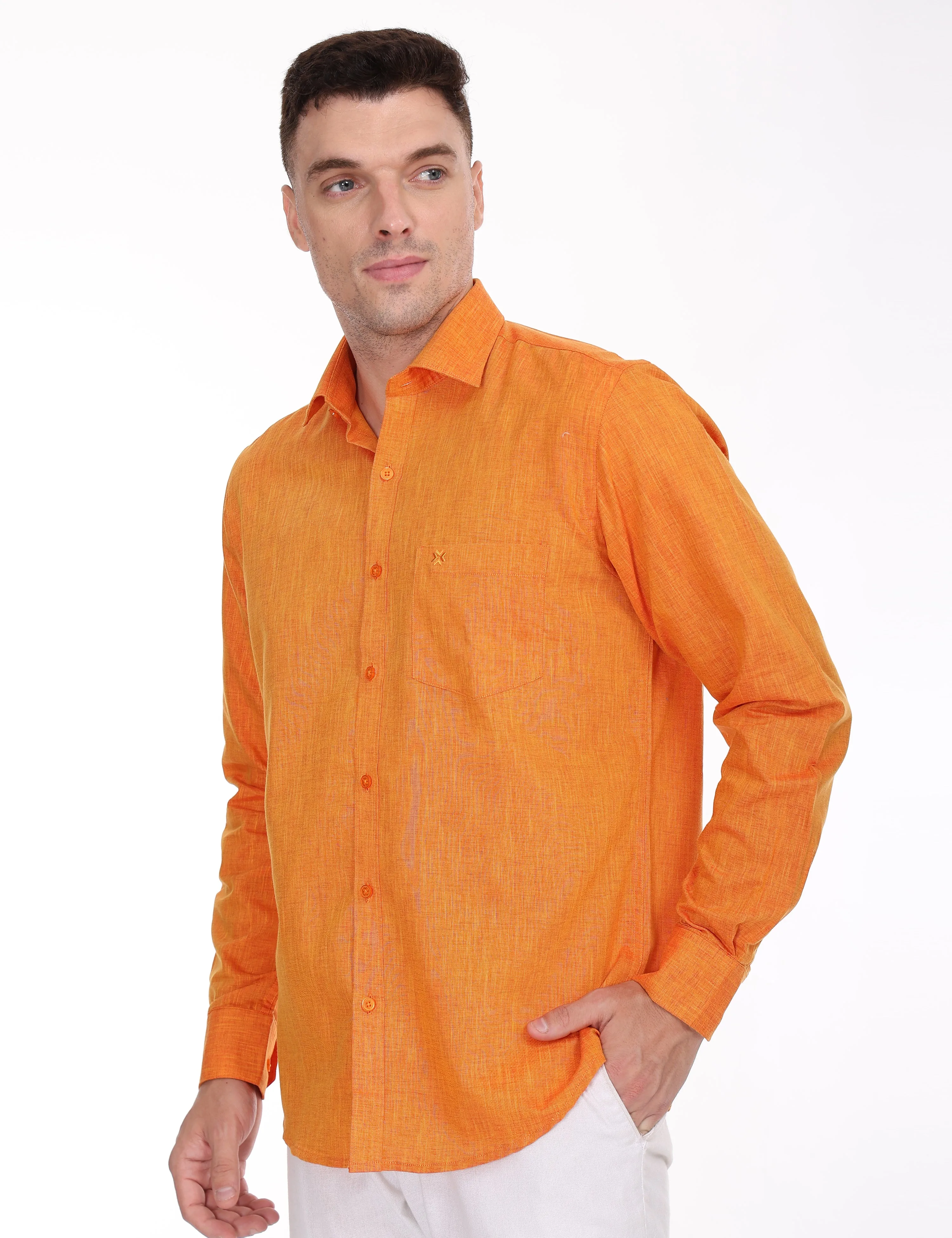 Linseed Cotton Colour Shirt Full Sleeve -17005