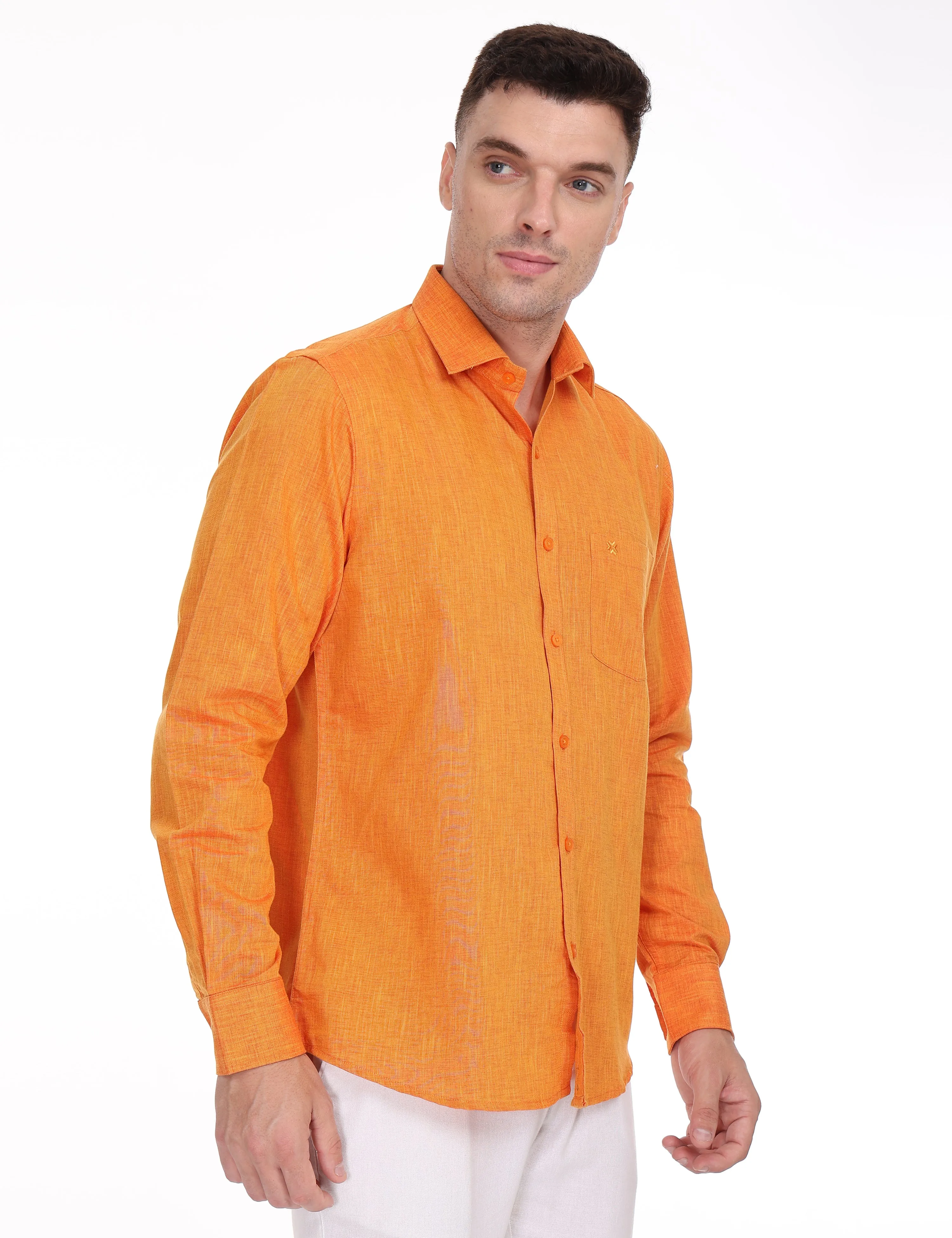 Linseed Cotton Colour Shirt Full Sleeve -17005