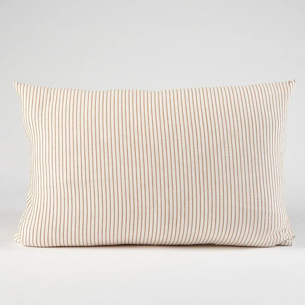 Marina Cushion - Off White w' Nutmeg Stripe