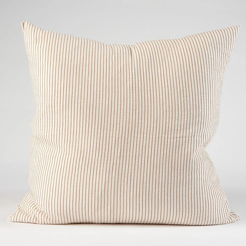 Marina Cushion - Off White w' Nutmeg Stripe