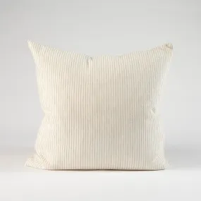 Marina Cushion - Off White w' Silver Grey Stripe