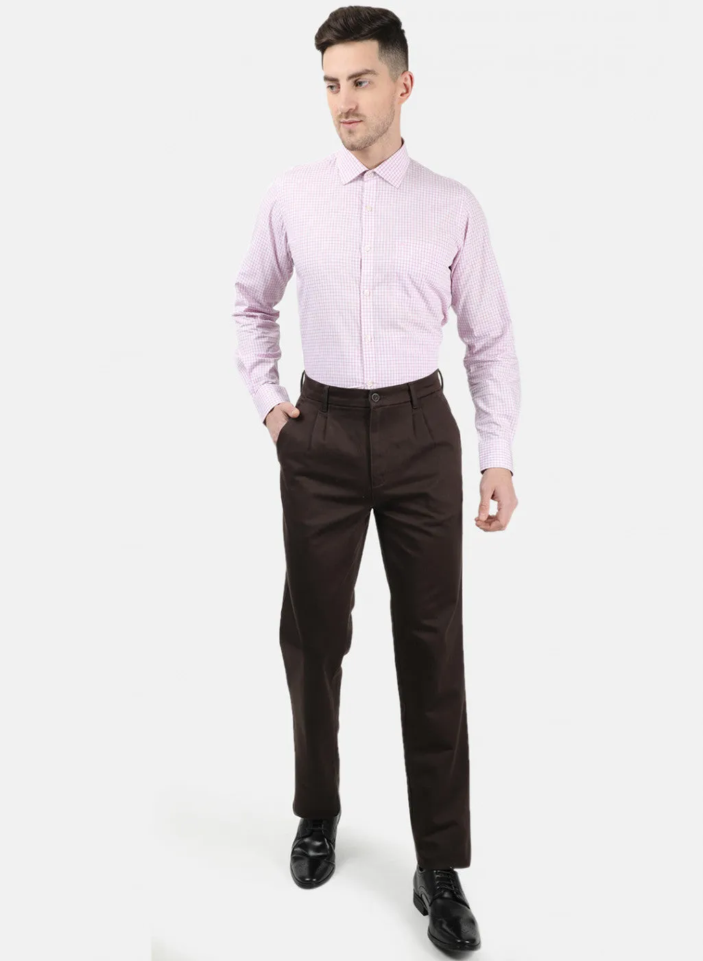 Men Pink Check Shirts