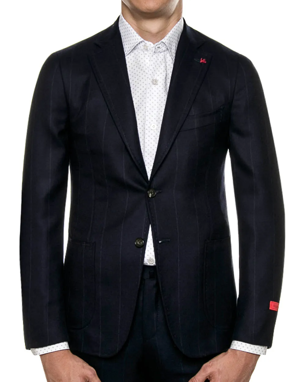 Navy Pinstripe Suit