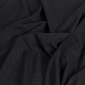 Navy Pinstripe Suiting Fabric 1476