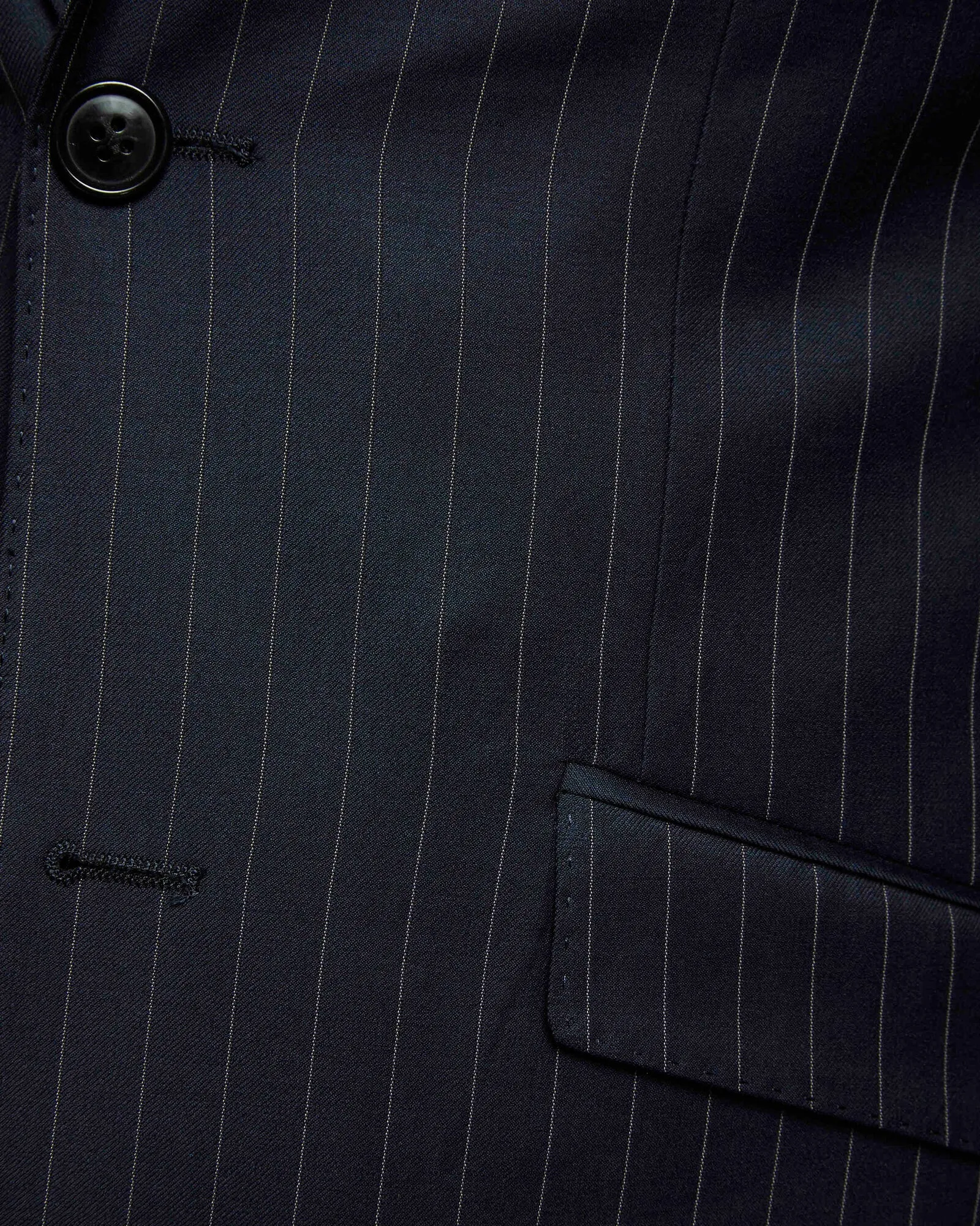 Navy Pinstripe Wool Suit Set