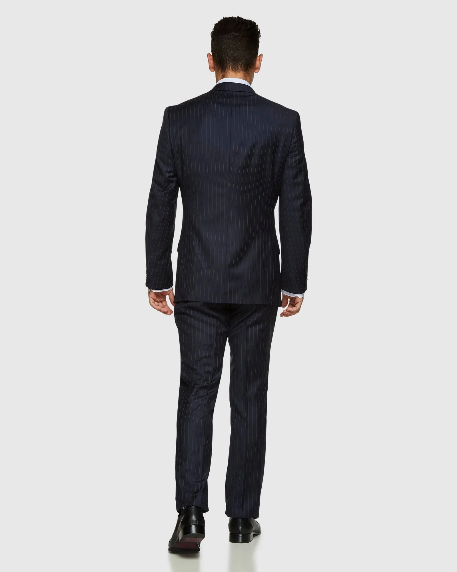 Navy Pinstripe Wool Suit Set