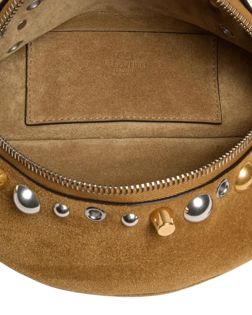 Nellcote Suede Stud Belt Bag in Brown