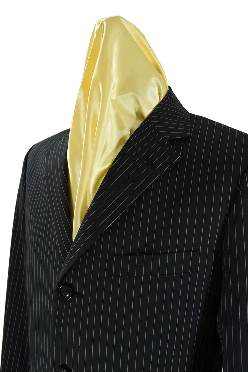 Pinstripe Black Suit