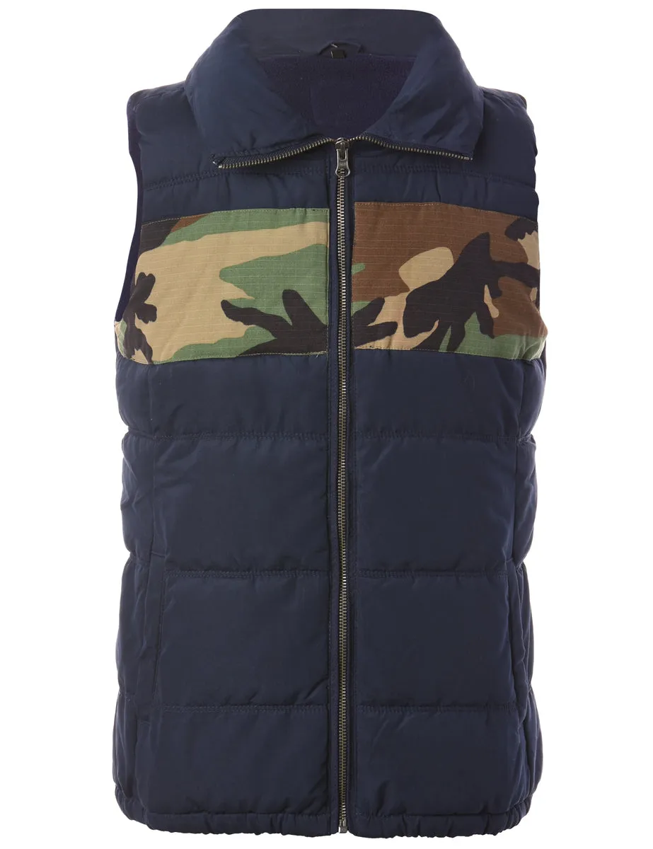 Reworked Zayne Camo Panel Puffer Gillet - XS