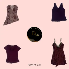 Royal Glow: Vintage Y2K Purple Cami Top (GRV-10-072)