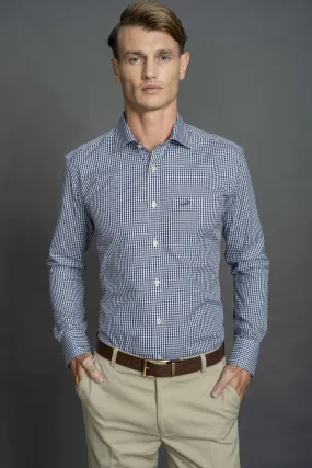 Slim Fit Long sleeves-Formal Shirts-Blue Depths