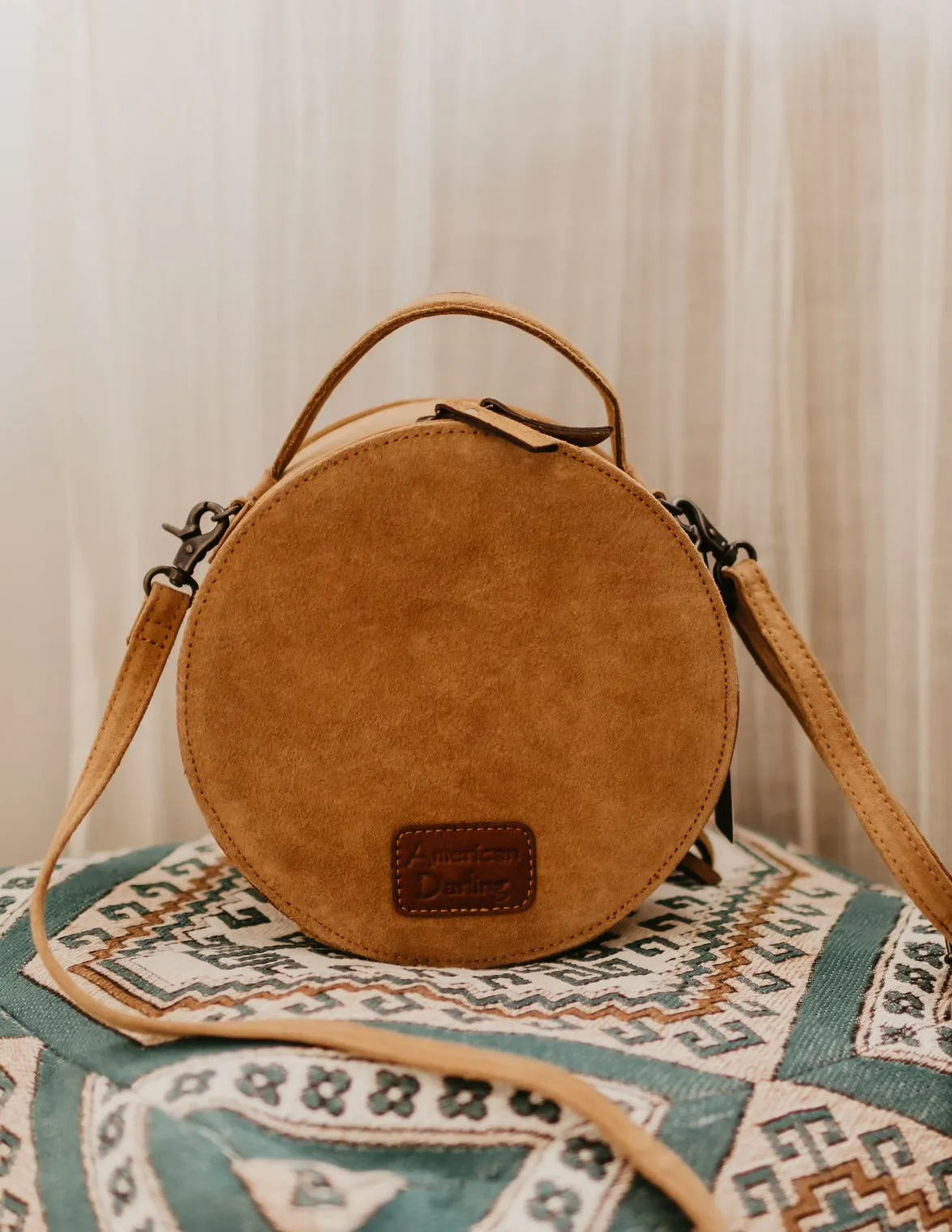 Suede Canteen Bag - Tan