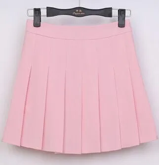 summer American School Style Fashion Women elegant half Pleated mini Skirts high waist casual girls skirts women leggings skirt