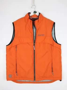 Tommy Hilfiger Vest Mens Large Orange Jacket Insulated