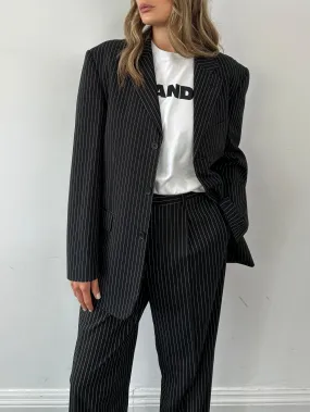 Vintage Pinstripe Single Breasted Suit - 40R/W36