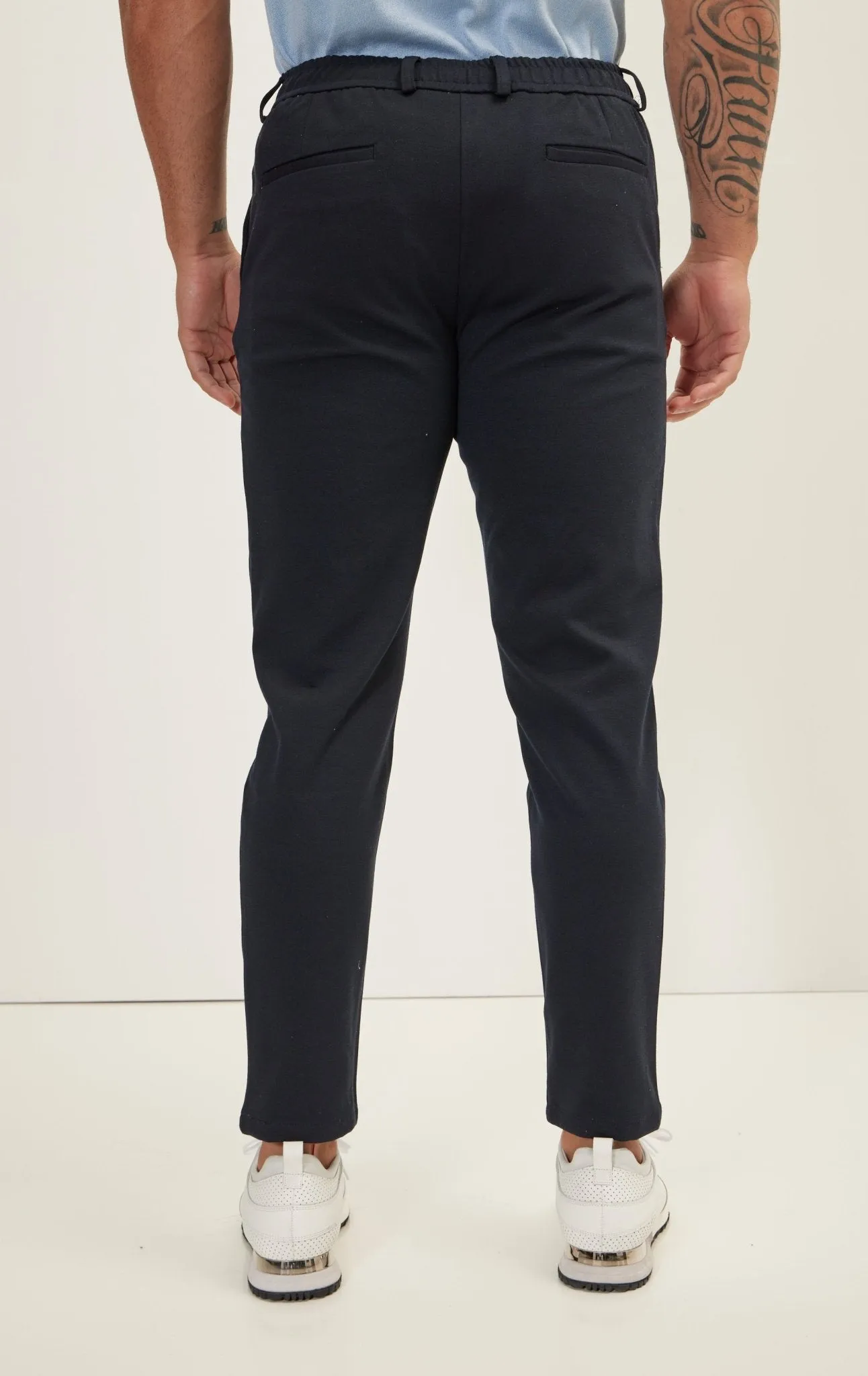 Weekend Knitted Fit Slacks - Navy