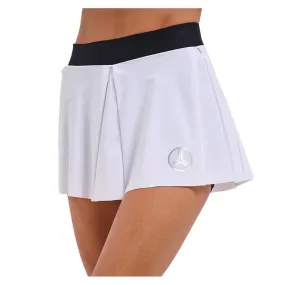 Women's Love Pleated Tennis Skort White