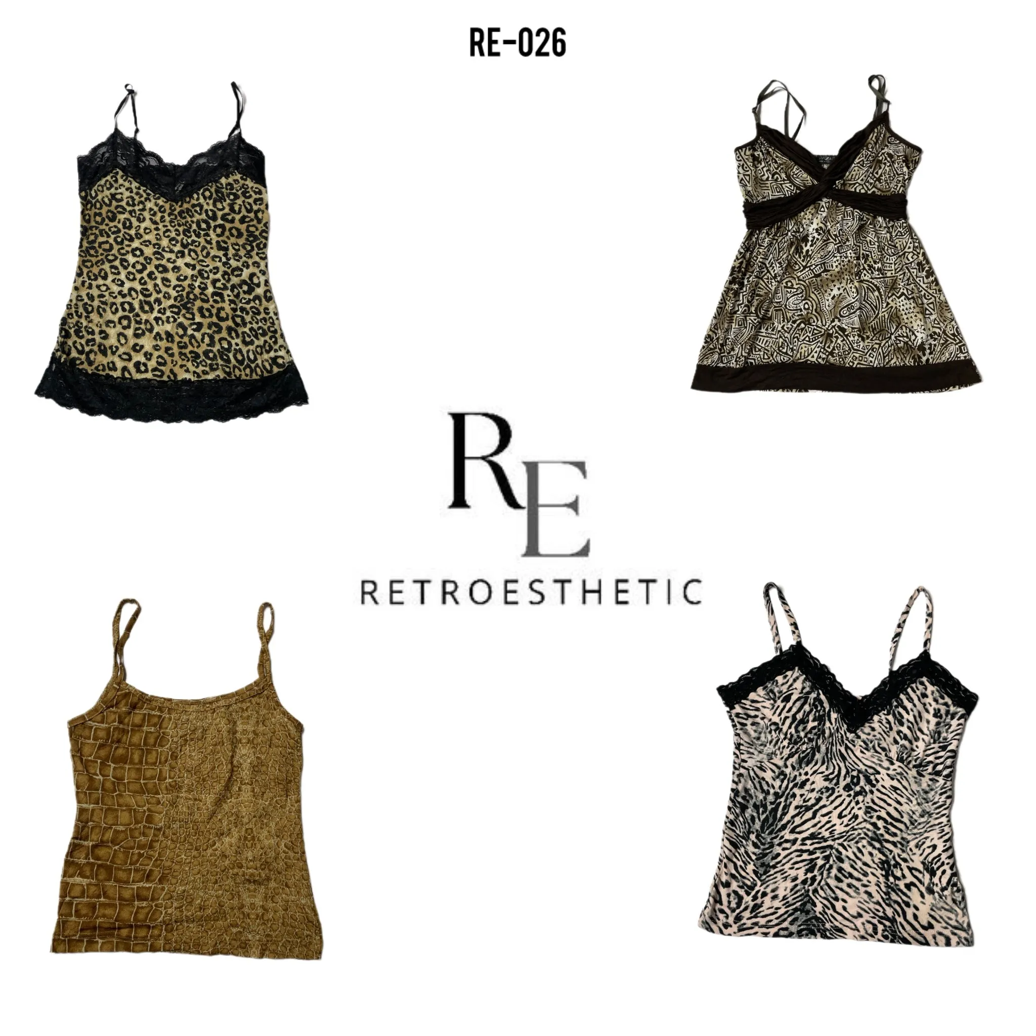 Y2K Animal Print Cami Tops (RE-026)