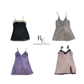 Y2K Romantic Silk Slip (SR-191)